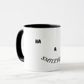 'Heb een lachende dag' Mok/Beker Mok (Voorkant links)