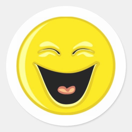 Heb een lachgezicht ronde sticker (Voorkant)