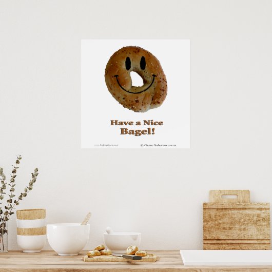 Heb een leuke bagel poster (Keuken)