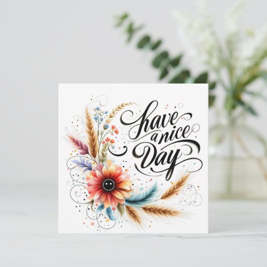 Heb een leuke dag bloem (Staand voorkant)