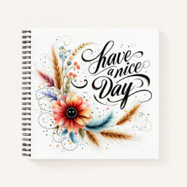 Heb een leuke dag bloem notitieboek