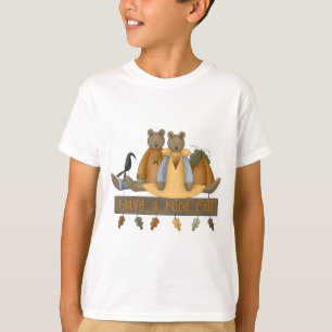 "Heb een leuke Herfst" Herfst Teddy Bear Kind T-sh T-shirt