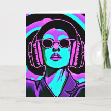 Heb een leuke zomer | AI-kunst Cool meisje met kop