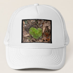 Heb een liefdesverband met Natuur Moss Heart Gifts Trucker Pet
