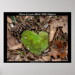 Heb een liefdesverband met Natuur Moss Heart Poste Poster