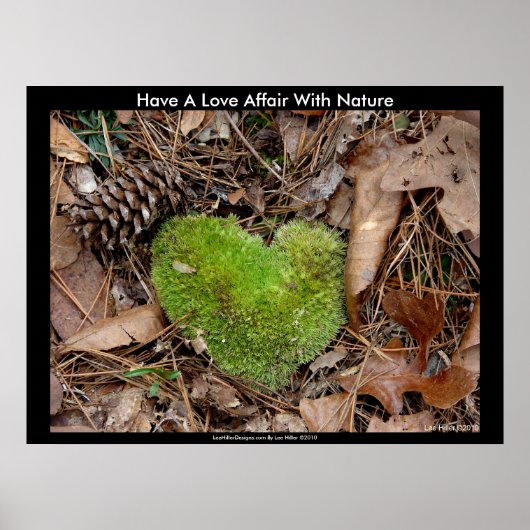 Heb een liefdesverband met Natuur Moss Heart Poste Poster (Voorkant)