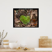 Heb een liefdesverband met Natuur Moss Heart Poste Poster (Keuken)