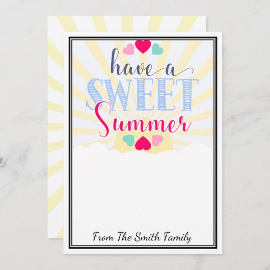 Heb een lieve zomerleraar cadeau geld KAART HOLDER (Voorkant / Achterkant)