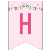 Heb een Llama Fun - Pink Llama Party Vlaggetjes (Eerste vlag)