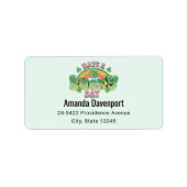 Heb een Lucky Day Retro Typography-adres Etiket (Voorkant)