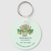 Heb een Lucky Day Retro Typography Business Sleutelhanger (Achterkant)