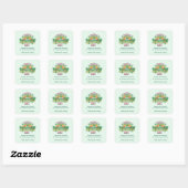 Heb een Lucky Day Retro Typography Party Dank u Vierkante Sticker (Vel)