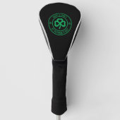 Heb een Lucky St Patrick's Day Green Shamrock Patc Golfheadcover (Voorkant)