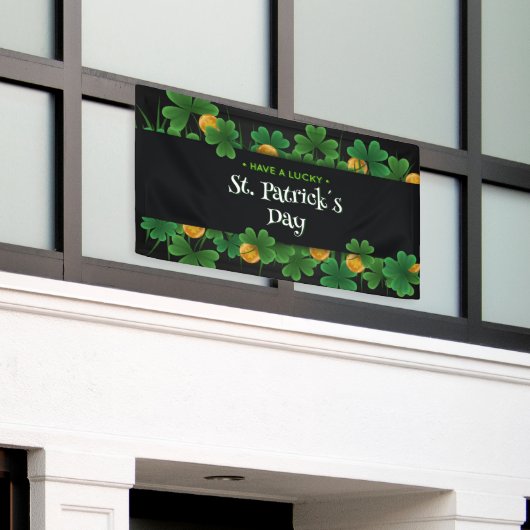Heb een Lucky St. Patrick's Day Spandoek (Buitenkant Gebouw)