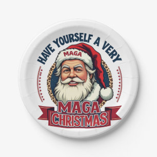 Heb een maga kerst die Trump heeft gewonnen Papieren Bordje
