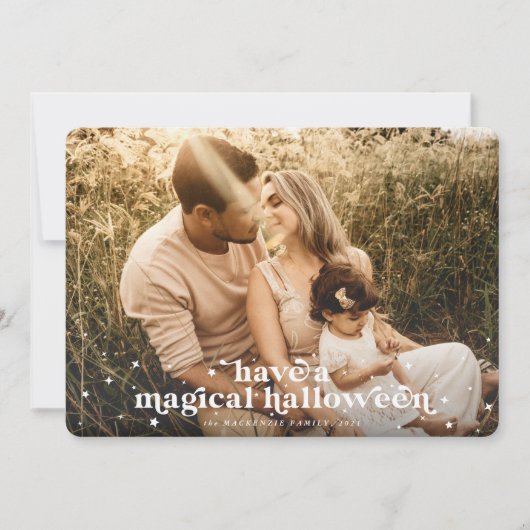 Heb een Magical Halloween-fotokaart Aankondiging (Voorkant)