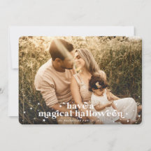 Heb een Magical Halloween-fotokaart