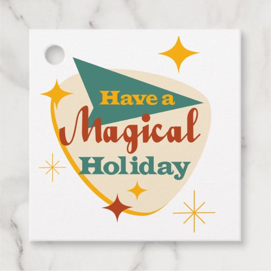 Heb een Magical Holiday  teken Bedankjes Labels (Voorkant)