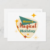 Heb een Magical Holiday  teken Briefkaart (Voorkant / Achterkant)
