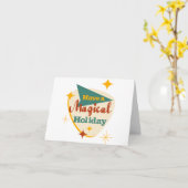 Heb een Magical Holiday teken Kaart (Gele Bloem)