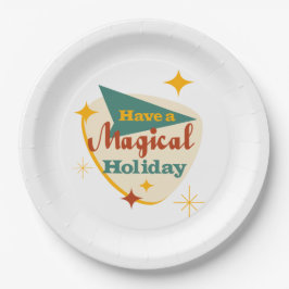 Heb een Magical Holiday  teken Papieren Bordje