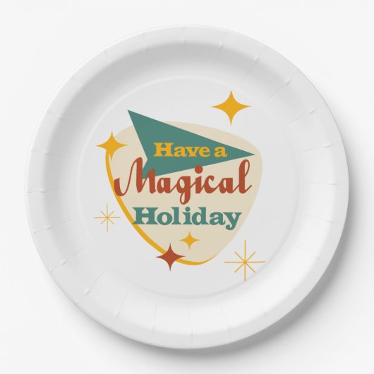 Heb een Magical Holiday  teken Papieren Bordje (Voorkant)