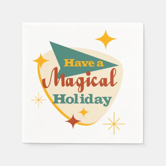 Heb een Magical Holiday  teken Servet (Voorkant)