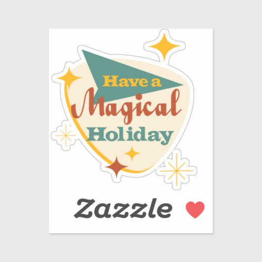 Heb een Magical Holiday  teken Sticker (Vel)
