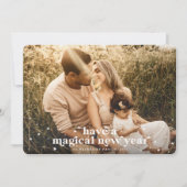 Heb een Magical New Year Fotokaart Aankondiging (Voorkant)