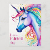Heb een magische dag grillige eenhoorn Briefkaart (Voorkant)