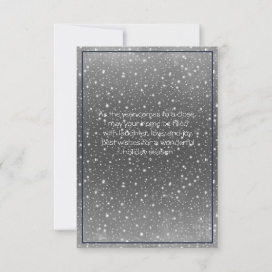 Heb een magische kerstkrans blauw geplakt lint kaart (Achterkant)