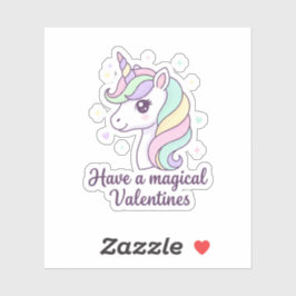Heb een Magische Valentijnsdag Pastel Regenboog Ee Sticker