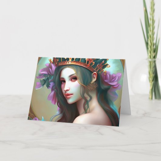 Heb een magische verjaardag |  Etherische Vrouw Kaart (Voorkant)