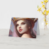 Heb een magische verjaardag |  Etherische Vrouw Kaart (Gele Bloem)