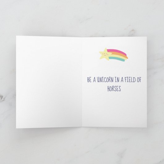 Heb een magische verjaardag regenboog eenhoorn con kaart (Binnen)