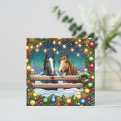 Heb een Mare-y kerst | Horse Pun gepersonaliseerd Kaart (Staand voorkant)