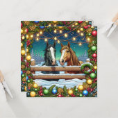 Heb een Mare-y kerst | Horse Pun gepersonaliseerd Kaart (Voorkant / Achterkant in situ)