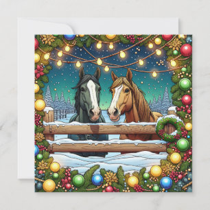 Heb een Mare-y kerst   Horse Pun gepersonaliseerd Kaart