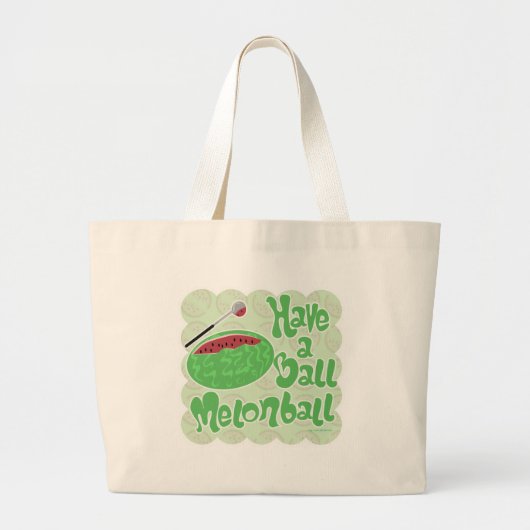 Heb een Melon Ball Funny Watermeloen Toon Grote Tote Bag (Voorkant)