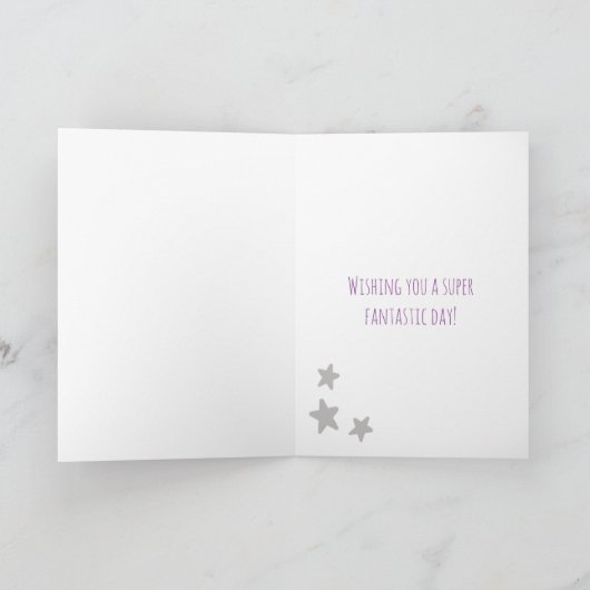 Heb een Meowgical Birthday Schattigee Cat Wizard Kaart (Binnen)