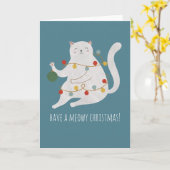 Heb een Meowy Kerstmis Aanpasbaar Kaart (Gele Bloem)