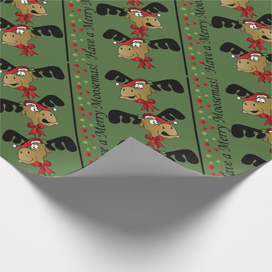 Heb een Merry Moosemas | Kerstmis Cadeaupapier (Hoek)