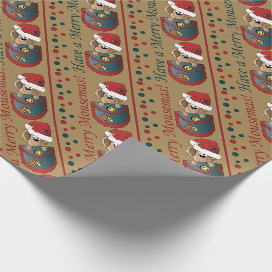 Heb een Merry Mousemas | Kerstmis Cadeaupapier (Hoek)