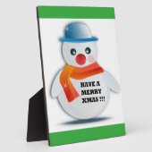 "HEB EEN MERRY XMAS" SNOWMAN FOTOPLAAT (Zijkant)