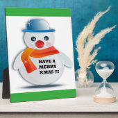 "HEB EEN MERRY XMAS" SNOWMAN FOTOPLAAT (Zijkant)