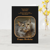 Heb een miauw-velous Birthday Tortoiseshell Cat Kaart (Gele Bloem)