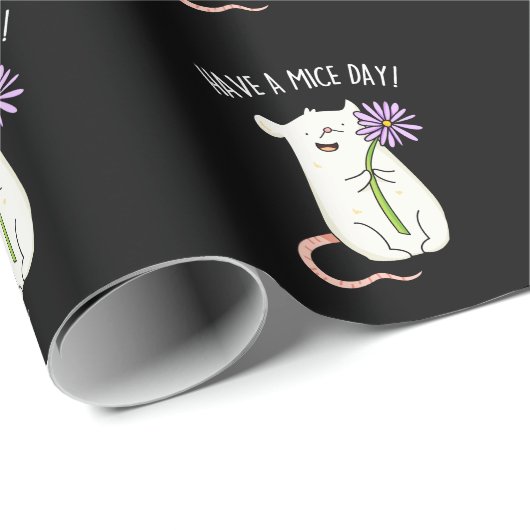 Heb een Mice Day Funny Mouse Pun Cadeaupapier (Rol Hoek)
