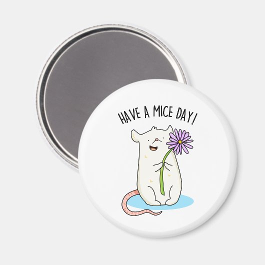Heb een Mice Day Funny Mouse Pun Magneet (Voorkant / Achterkant)
