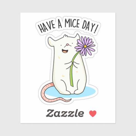 Heb een Mice Day Funny Mouse Pun Sticker (Vel)