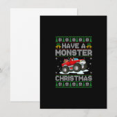 Heb een Monster Kerstmis met een lelijke monster d Kaart (Voorkant / Achterkant)